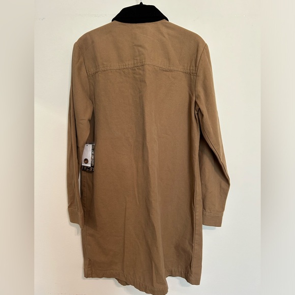 NWT *Vans* Khaki Long Chore Coat with Corduroy Collar, XS - Picture 4 of 15
